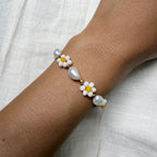 Yasmine crystal flower bracelet