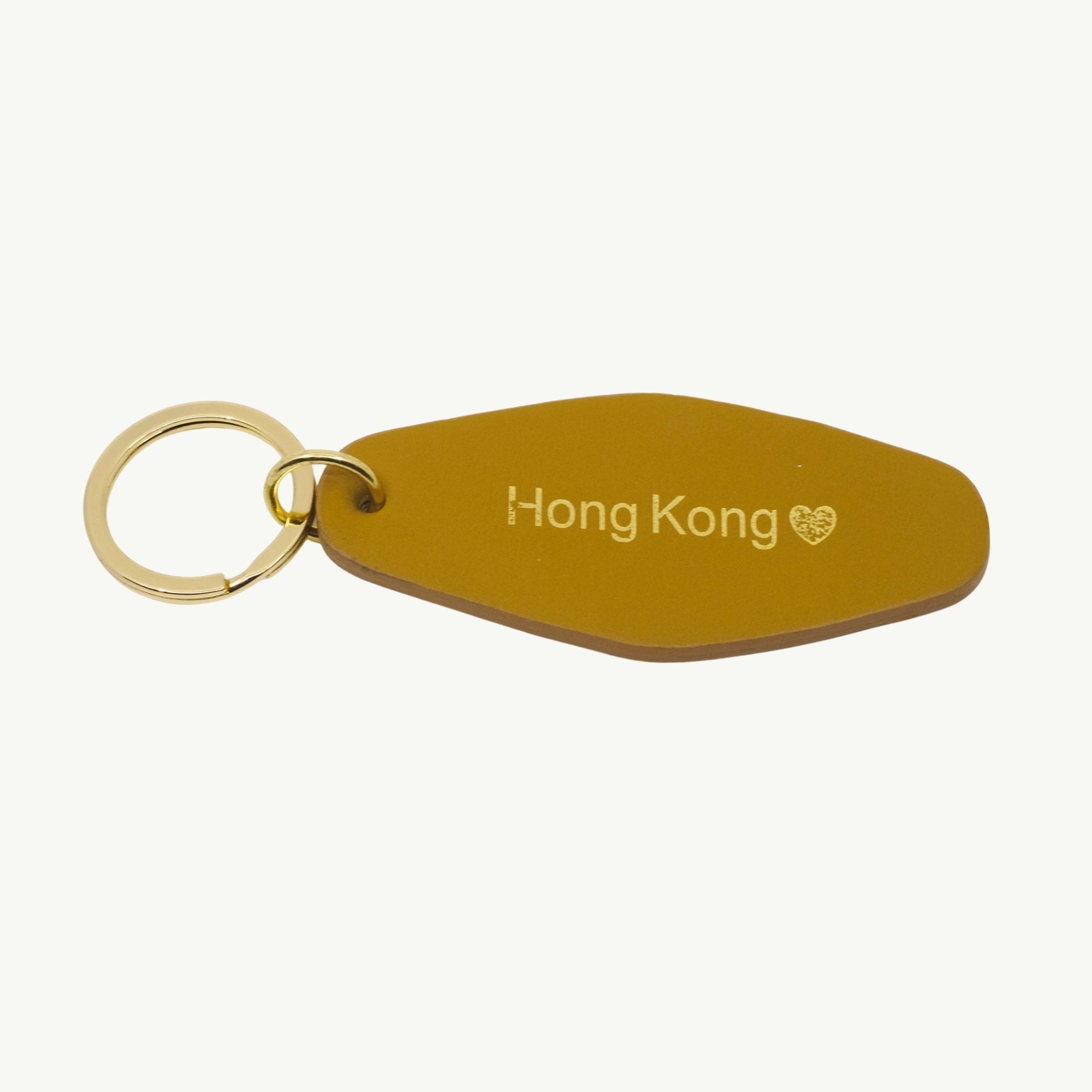 Hong Kong Leather Keychain