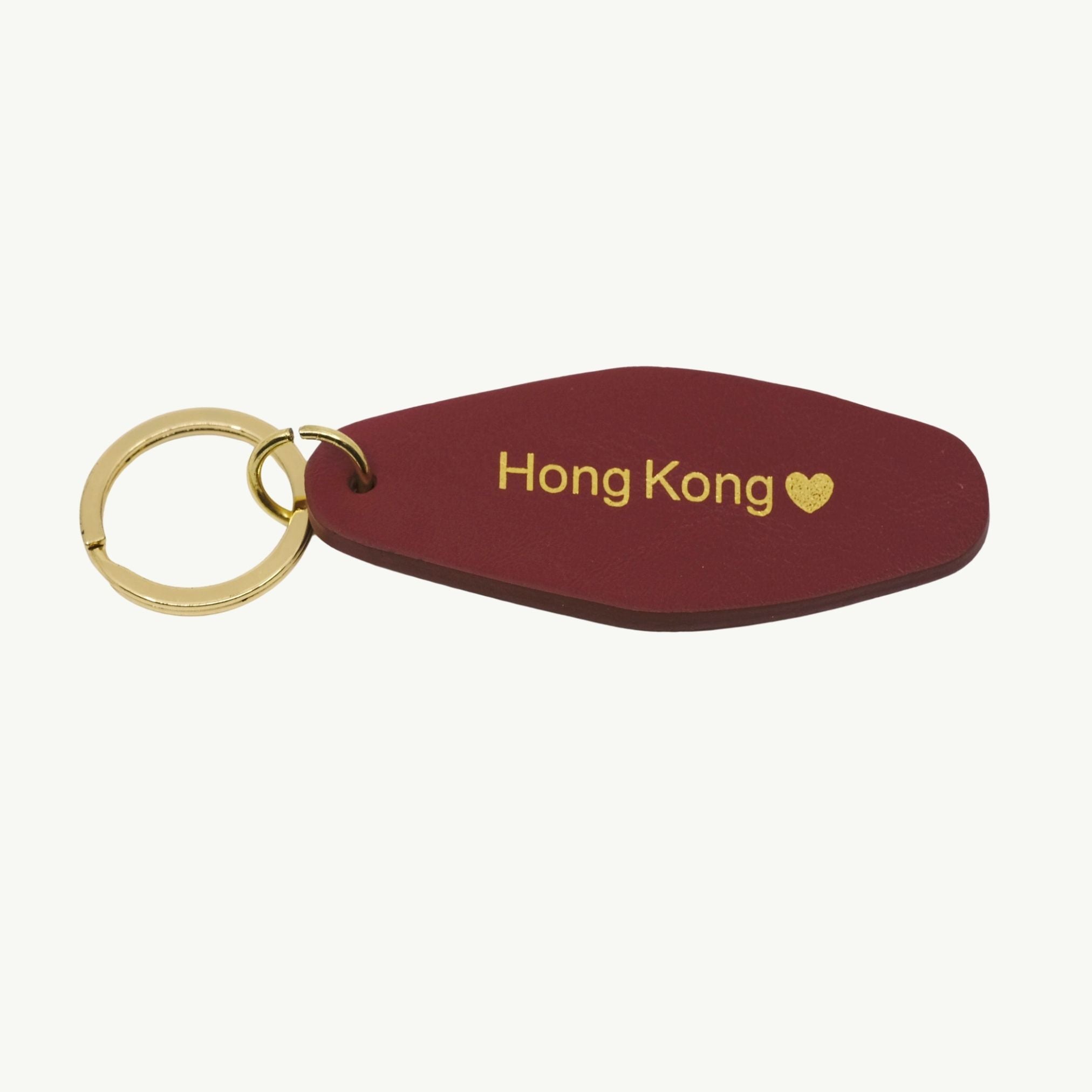 Hong Kong Leather Keychain