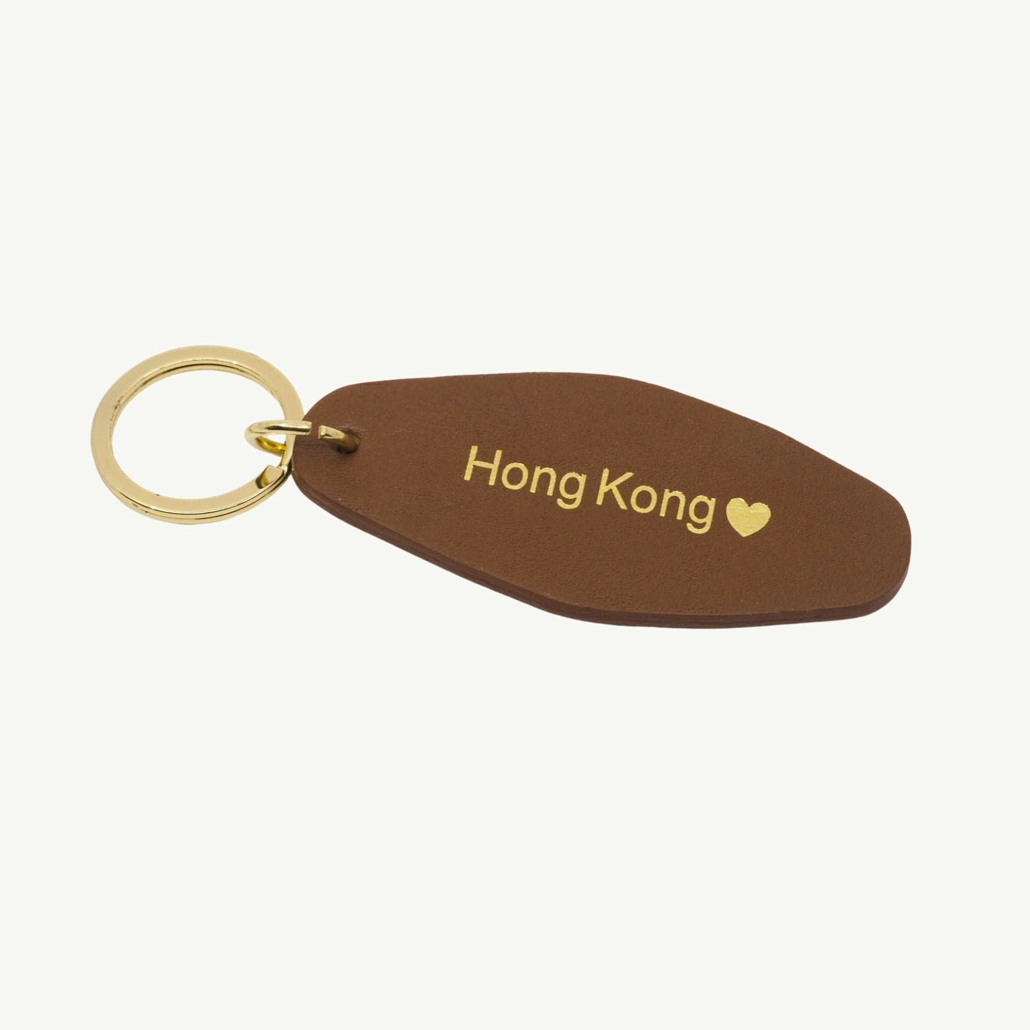 Hong Kong Leather Keychain