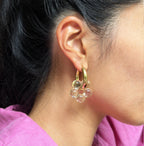 Jacquelin Big Flower Creole Hoop Earrings