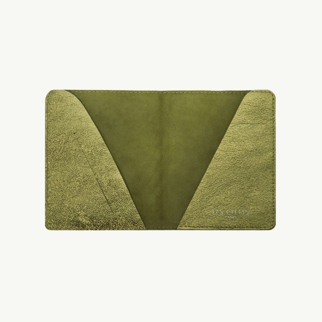 Khaki Leather Passport Cover