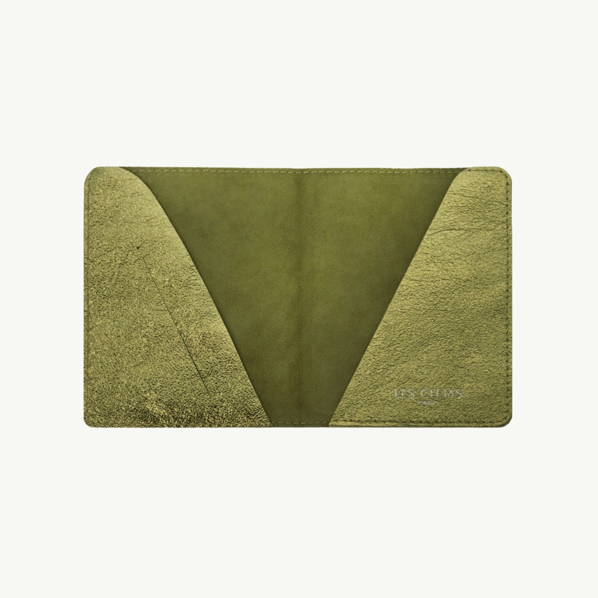 Khaki Leather Passport Cover