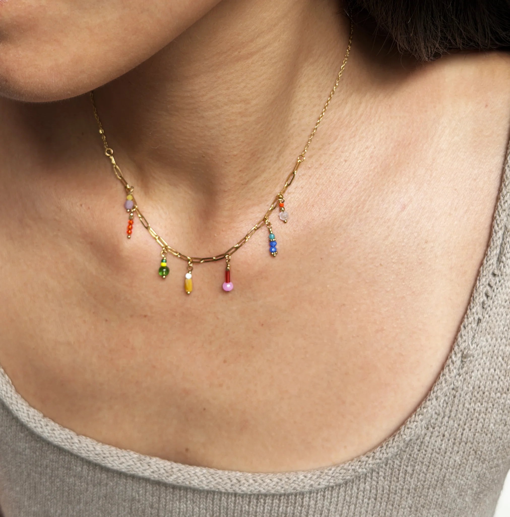 Kinhia Colored Glass Beads Necklace