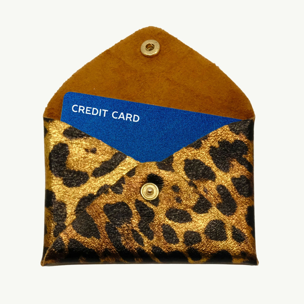 Brown Leopard Mini Origami Wallet