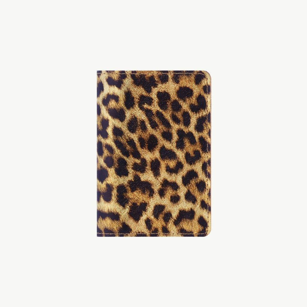 Leopard Leather Passport Cover