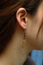 Aurivine gemstones heart chain Earrings