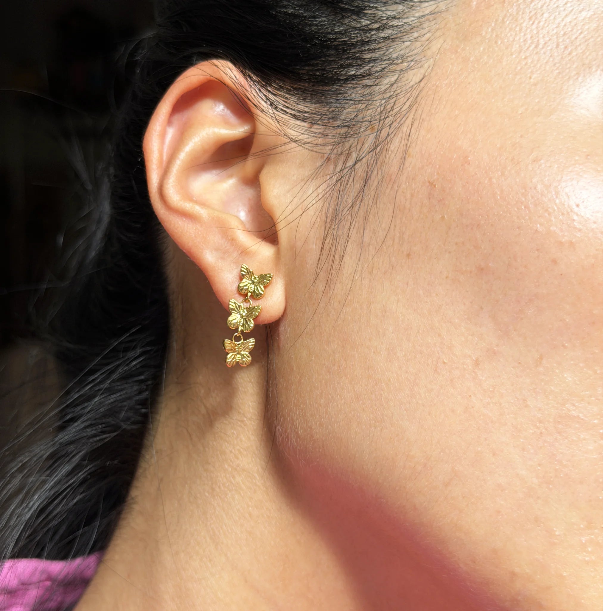 Louvia 3 butterflies Earrings