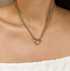 Marivelle Charms Fabric ST Necklace