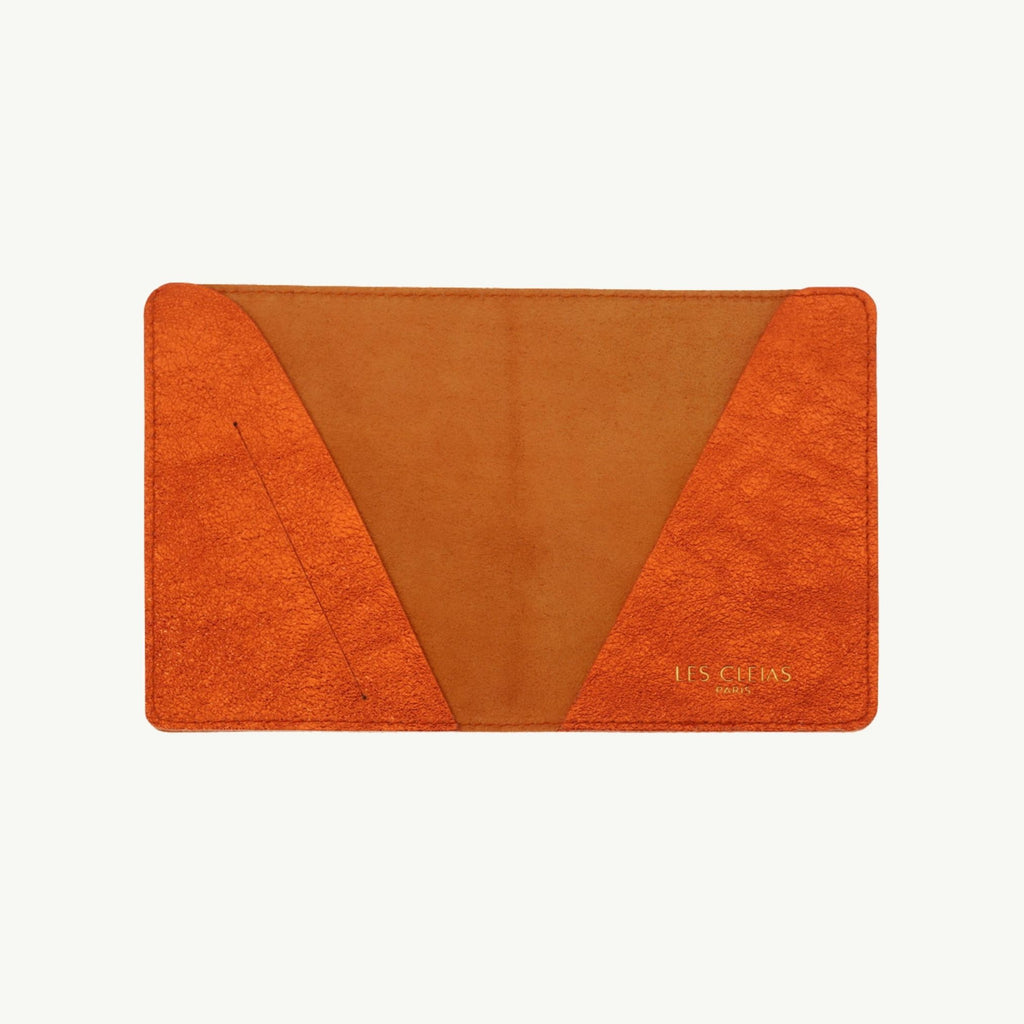 Orange Leather Passport Cover