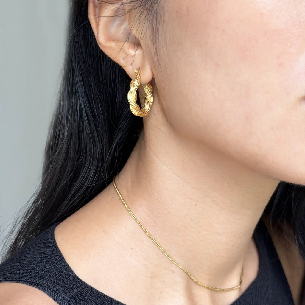 Orphelia Twisted Hoops Earrings