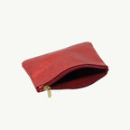 Red Metallic Zip Pouch S