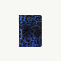 Royal Blue Leopard Leather Passport Cover