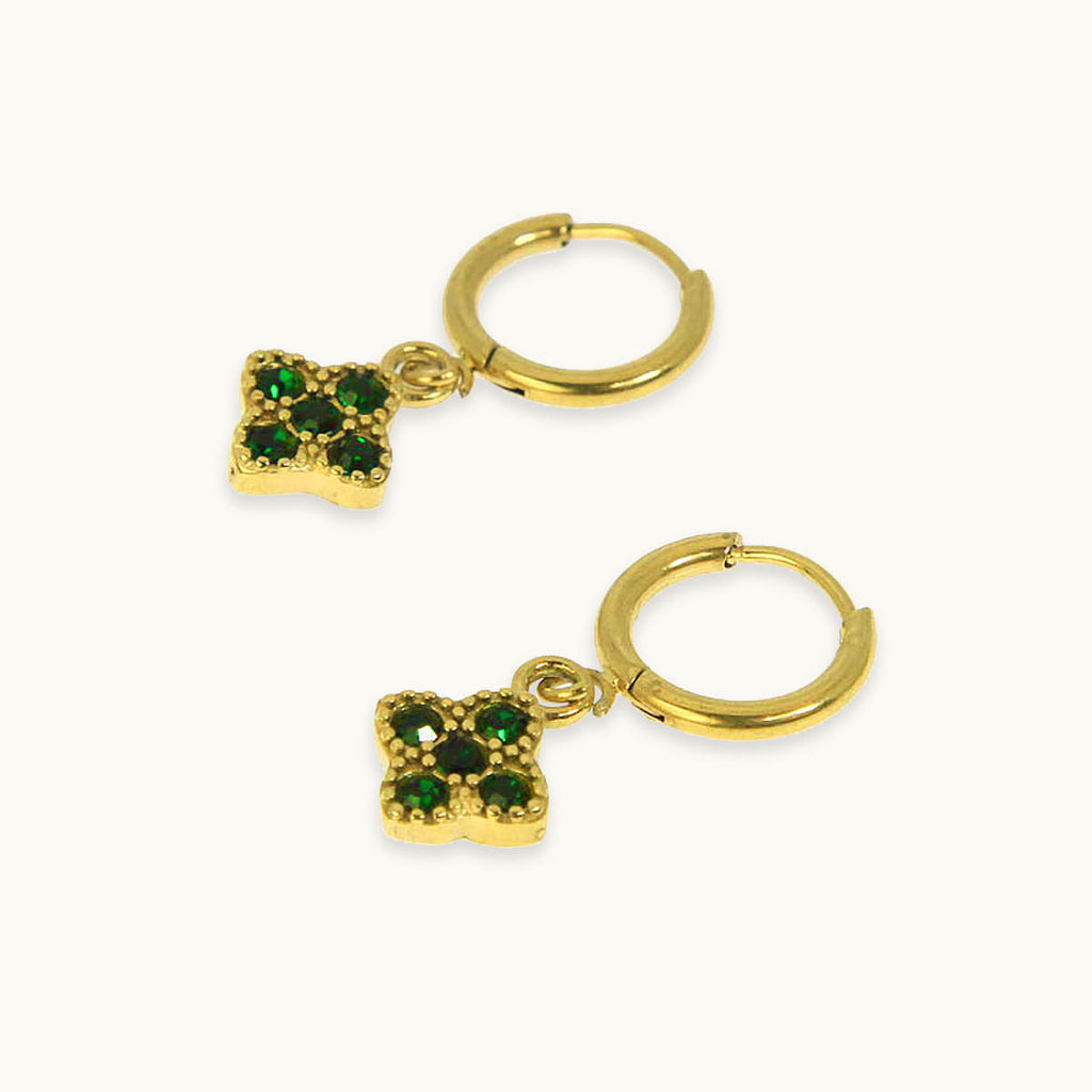 Clovers Rhinestones Earrings