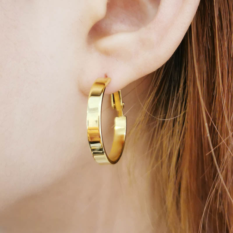 Flat Hoop Earrings