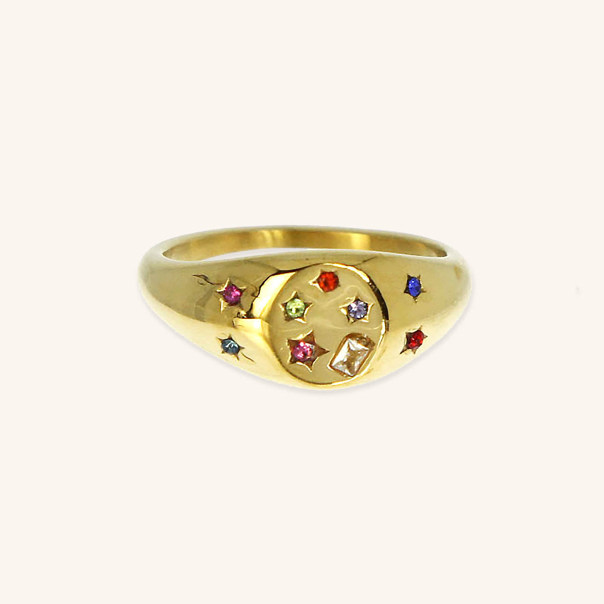 Multicoloured Stamp Ring