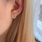 Mini Heart Hoop Earrings