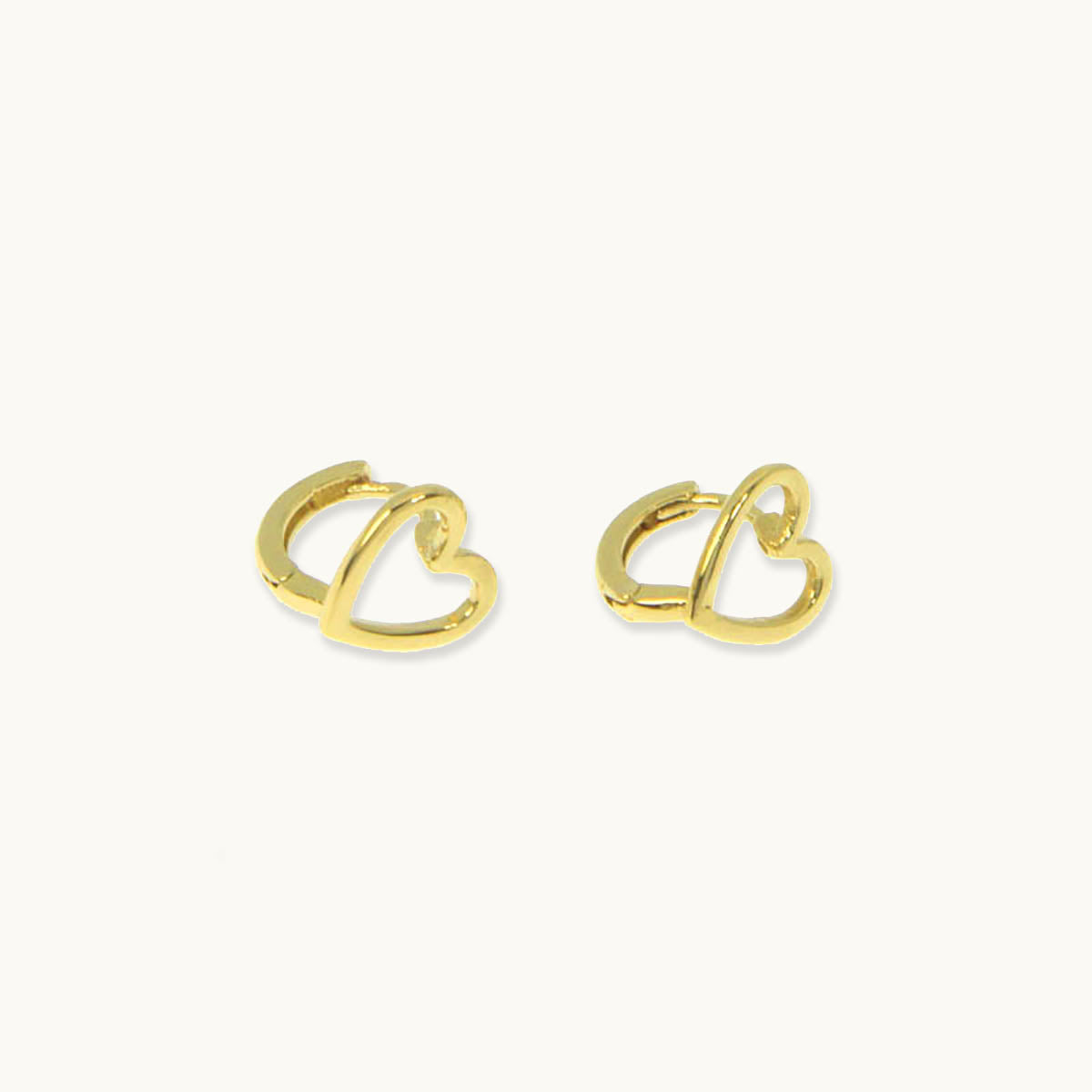 Mini Heart Hoop Earrings