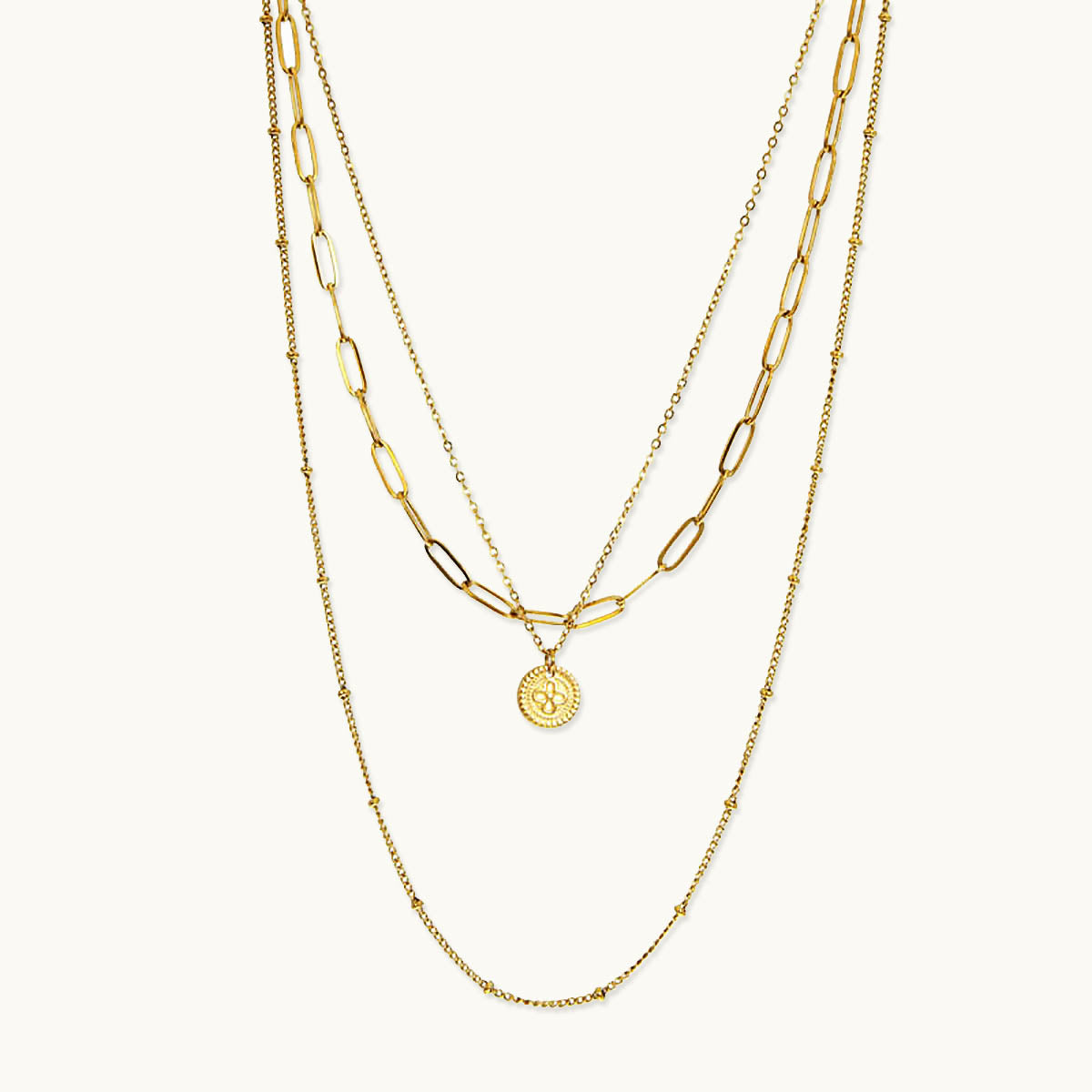 3row layered ST necklace