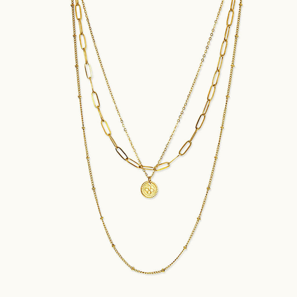 3row layered ST necklace