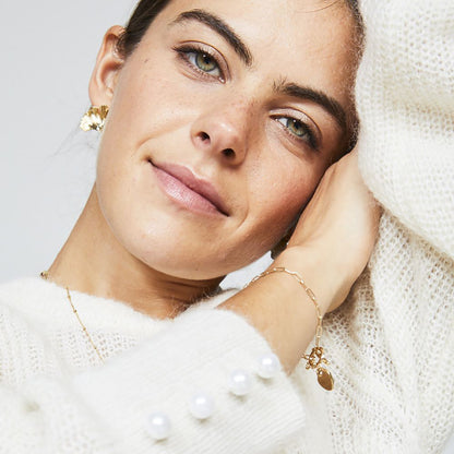 Ginkgo chip earrings