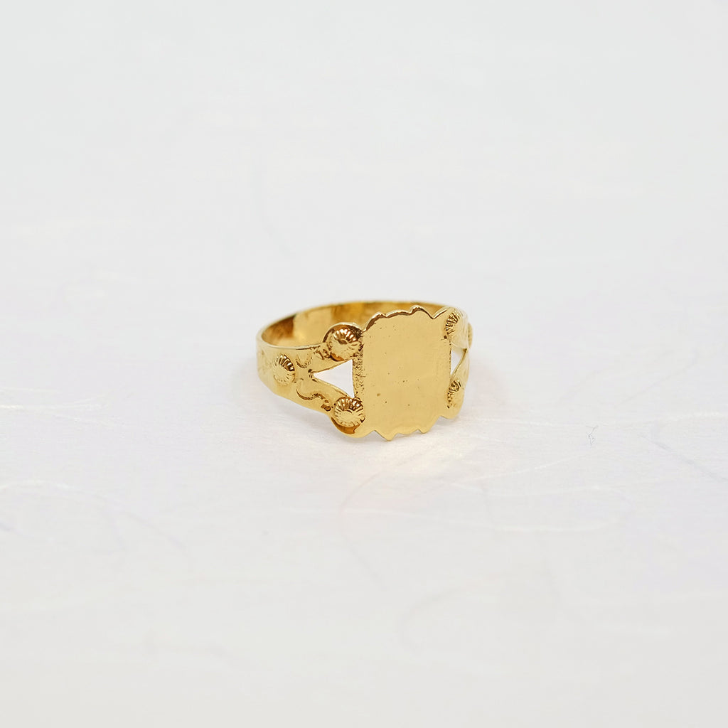 Knight Square Medal Ring