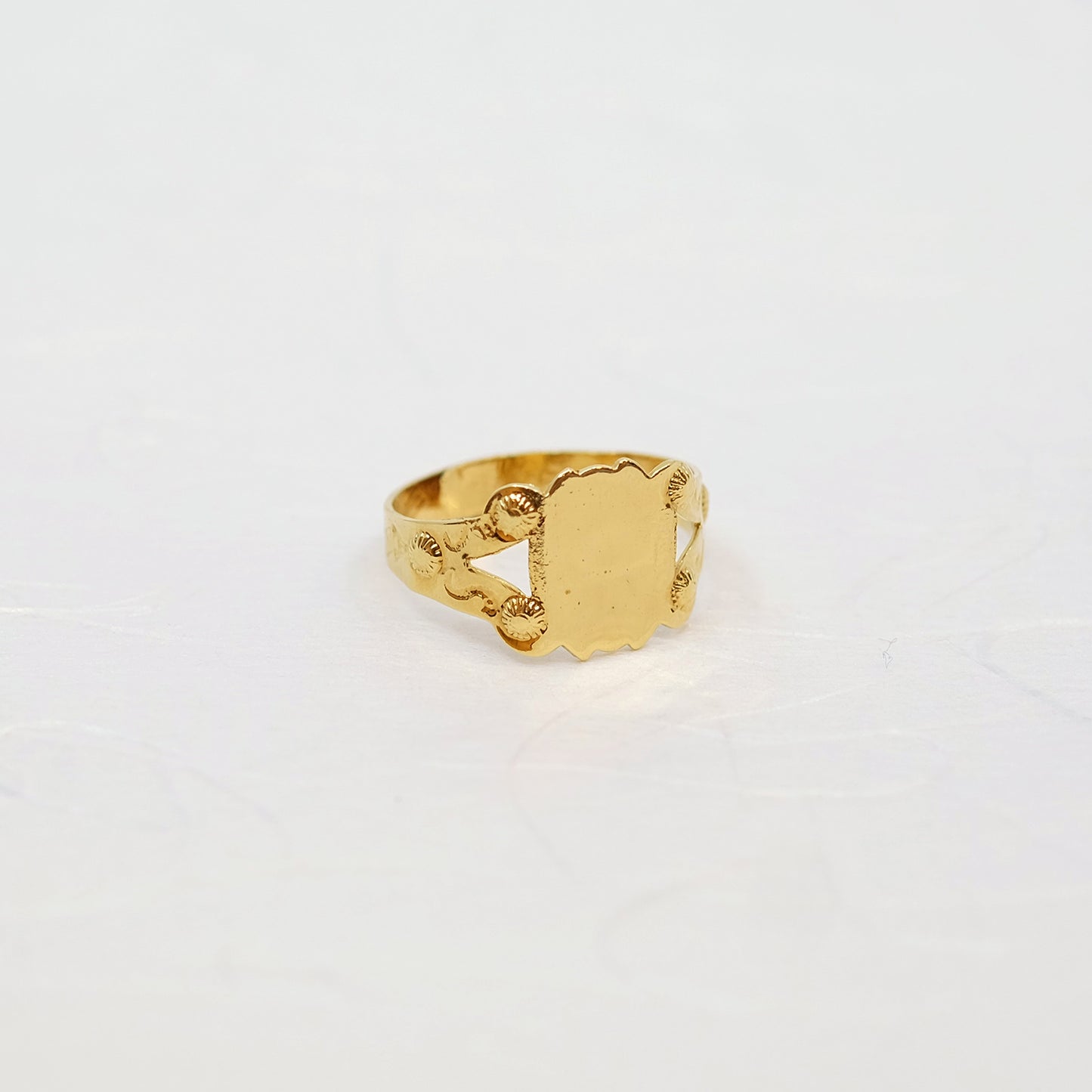 Knight Square Medal Ring
