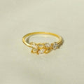 Leaves Zircon Ring