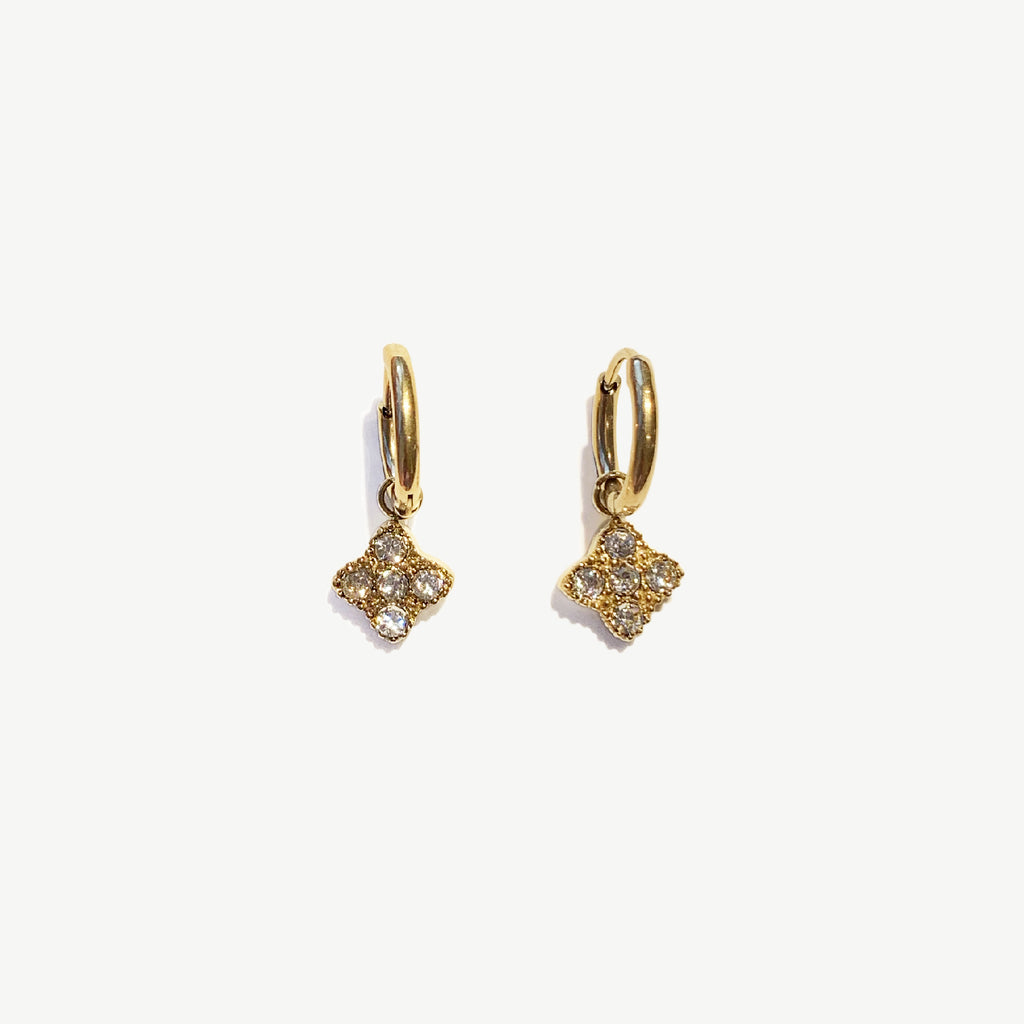 Clovers Rhinestones Earrings