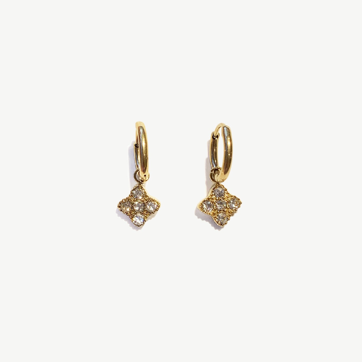 Clovers Rhinestones Earrings
