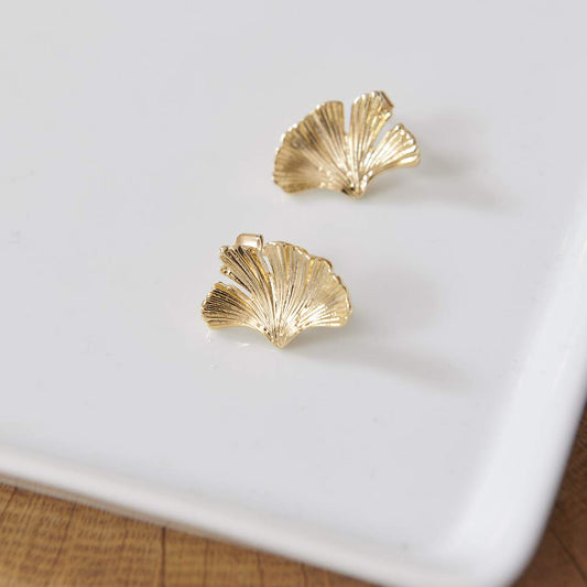 Ginkgo chip earrings